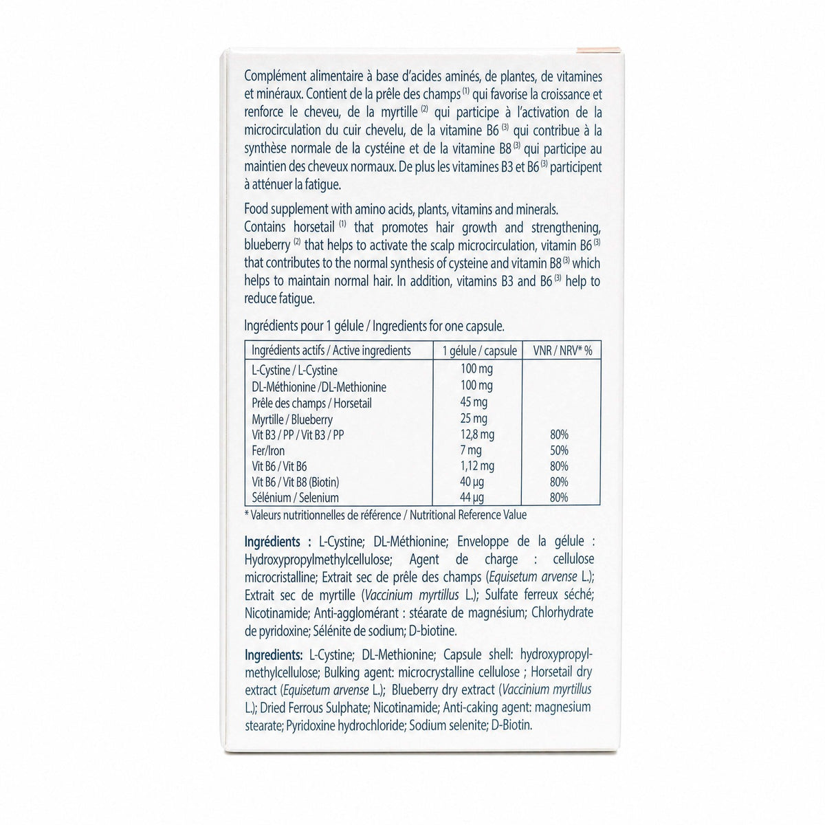 Ducray Anacaps Reactiv Hair Vitality Supplement – 30 Capsules