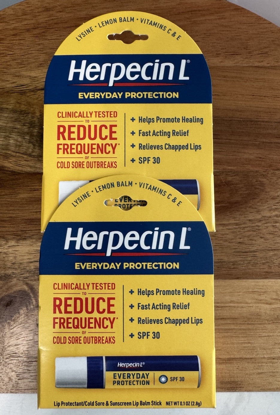 Herpecin L SPF 30 Lip Balm for Cold Sore Relief - 2 Pack