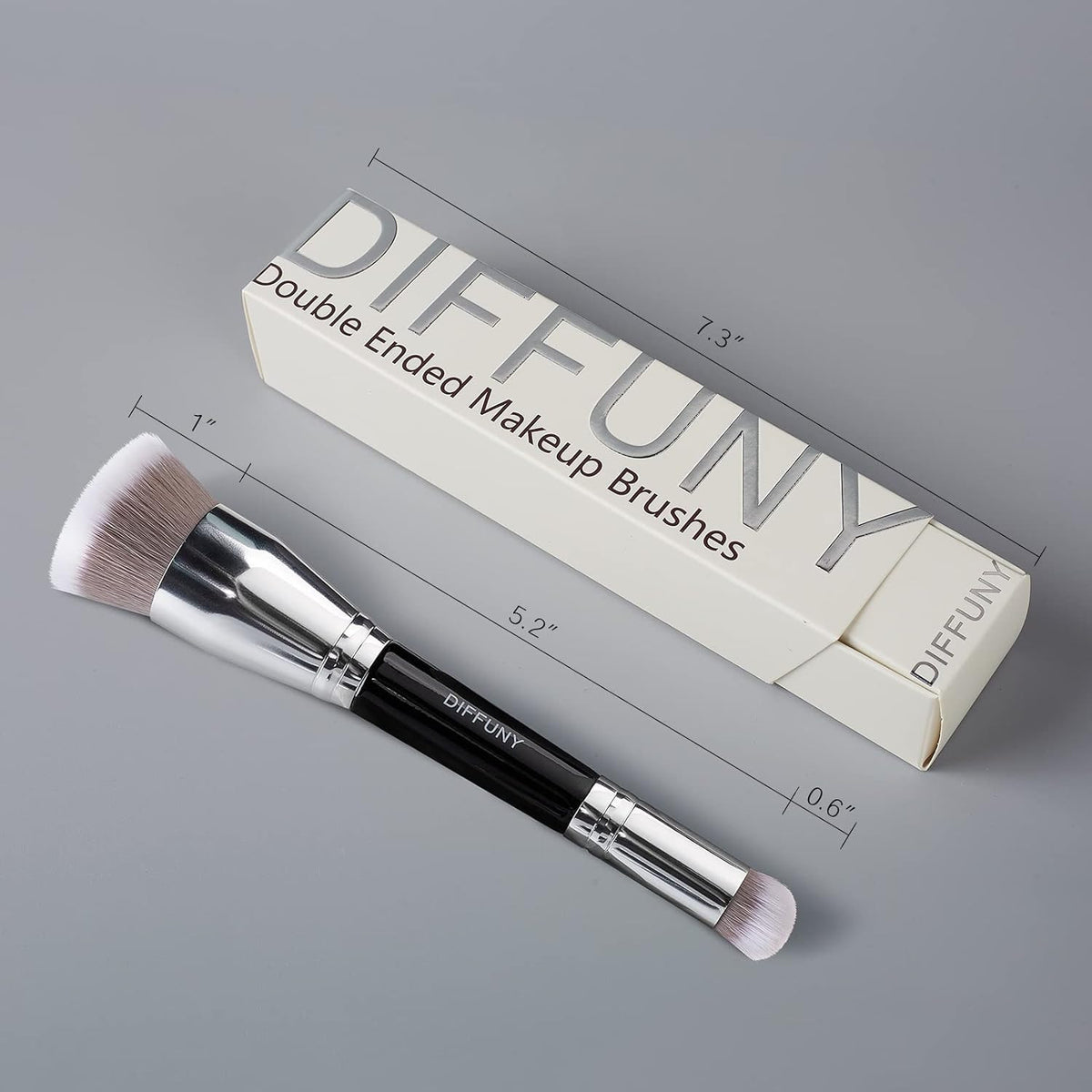 Double-Ended Makeup Brush Set - Foundation & Concealer Kabuki Tools
