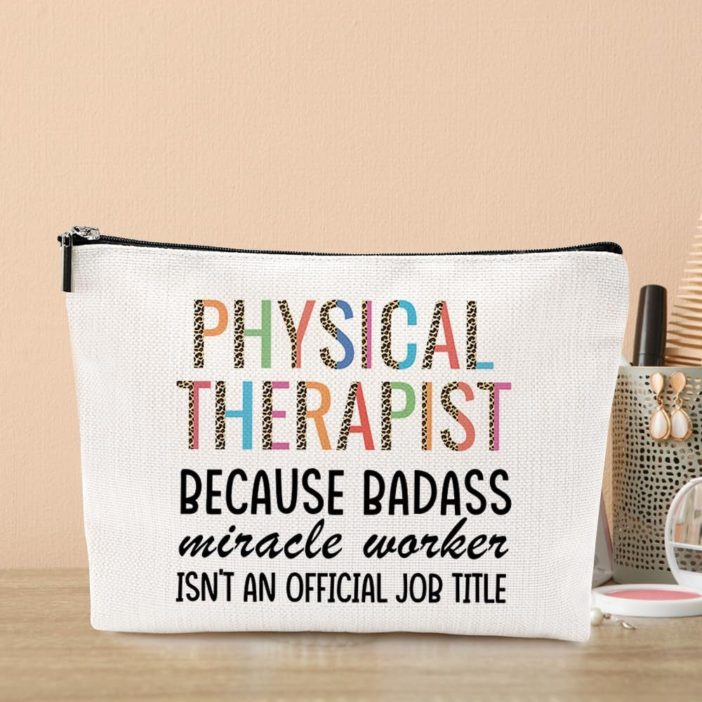 Funny Therapist Makeup Bag Gift - Travel Cosmetic Organizer for Women
