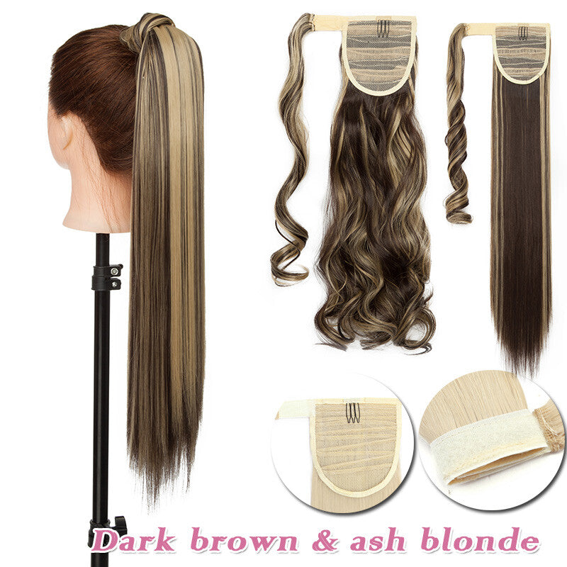 Clip-In Thick Hair Ponytail Extension - Real Human Hair, Various Lengths & Colors