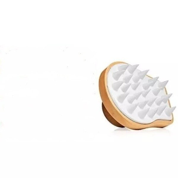Wooden Scalp Shampoo Brush Massage Detangler with Soft Bristles - 2 Pack