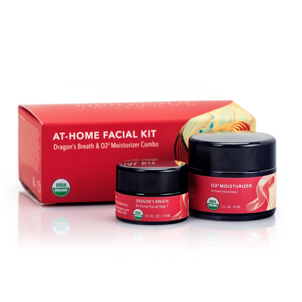 At-Home Facial Kit with Dragon's Breath & O22 Moisturizer for Skin Detox & Revitalization
