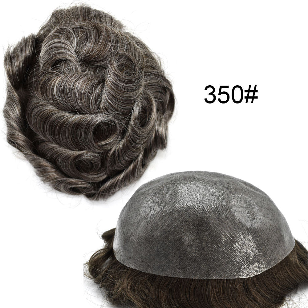 Full Poly Thin Skin Human Hair Toupee for Men - Durable, Invisible, Customizable