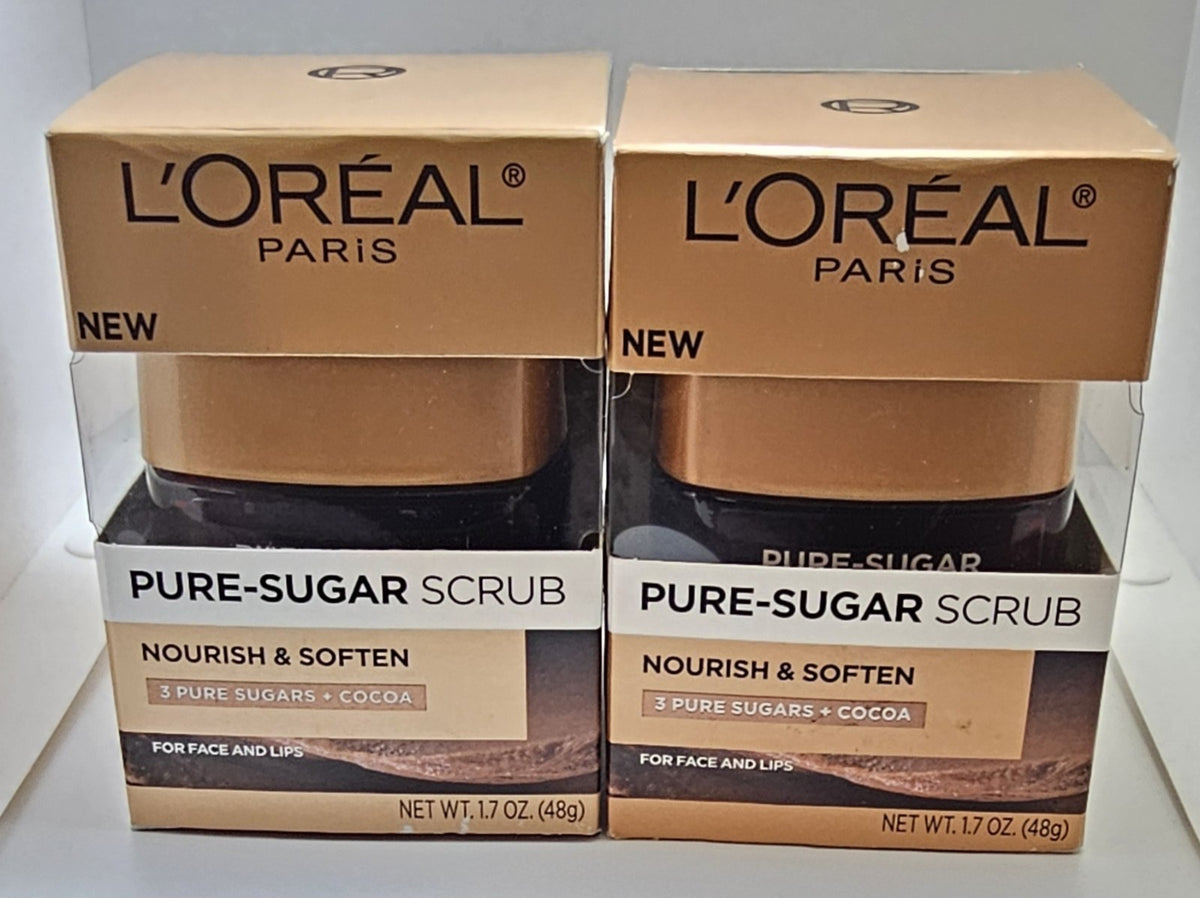 L’Oréal Paris Pure Sugar Scrub 2-Pack Nourish & Soften 3 Sugars +