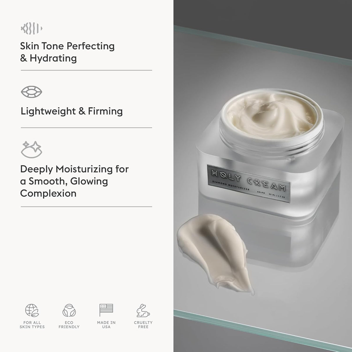 Holy Cream Diamond Face Moisturizer 1.7 oz