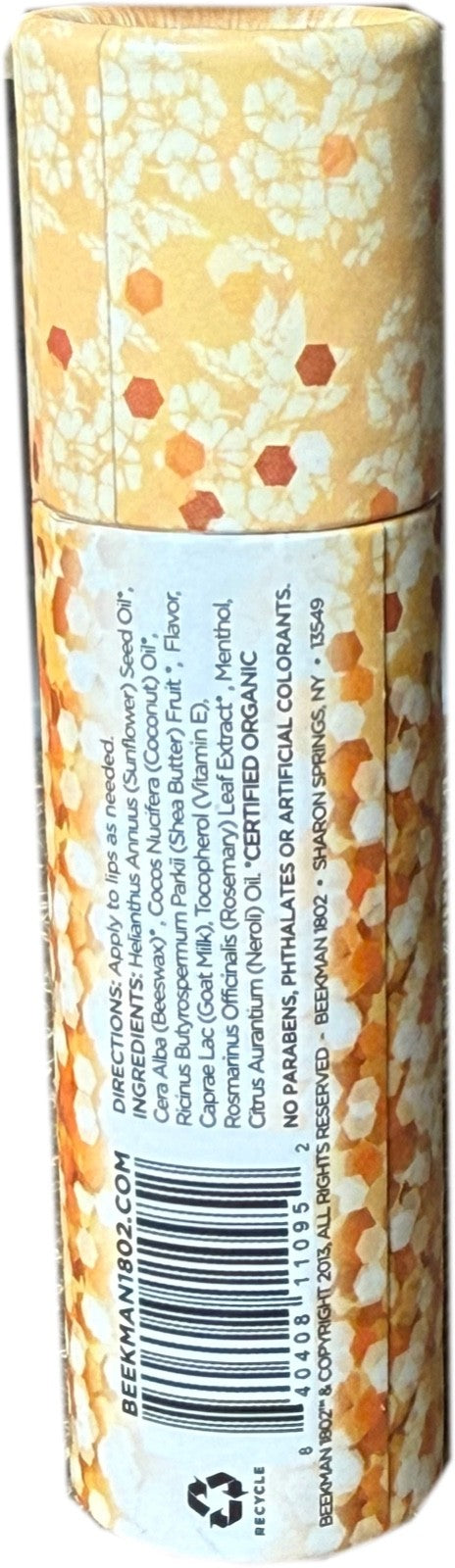 Honey & Orange Blossom Goat Milk Lip Balm Set - Moisturizing 0.15 oz 4-Pack