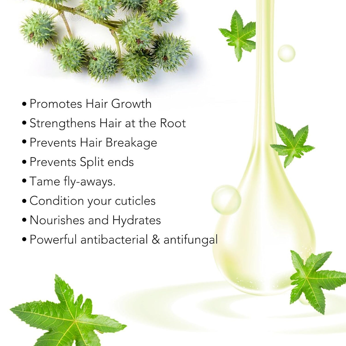 Organic Black Castor Oil for Hair & Skin - 100% Pure Jamaican Virgin Cold Pressed