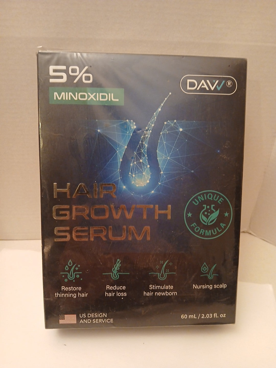 DAV Hair Growth Serum 5% Minoxidil Treatment for Men 60mL