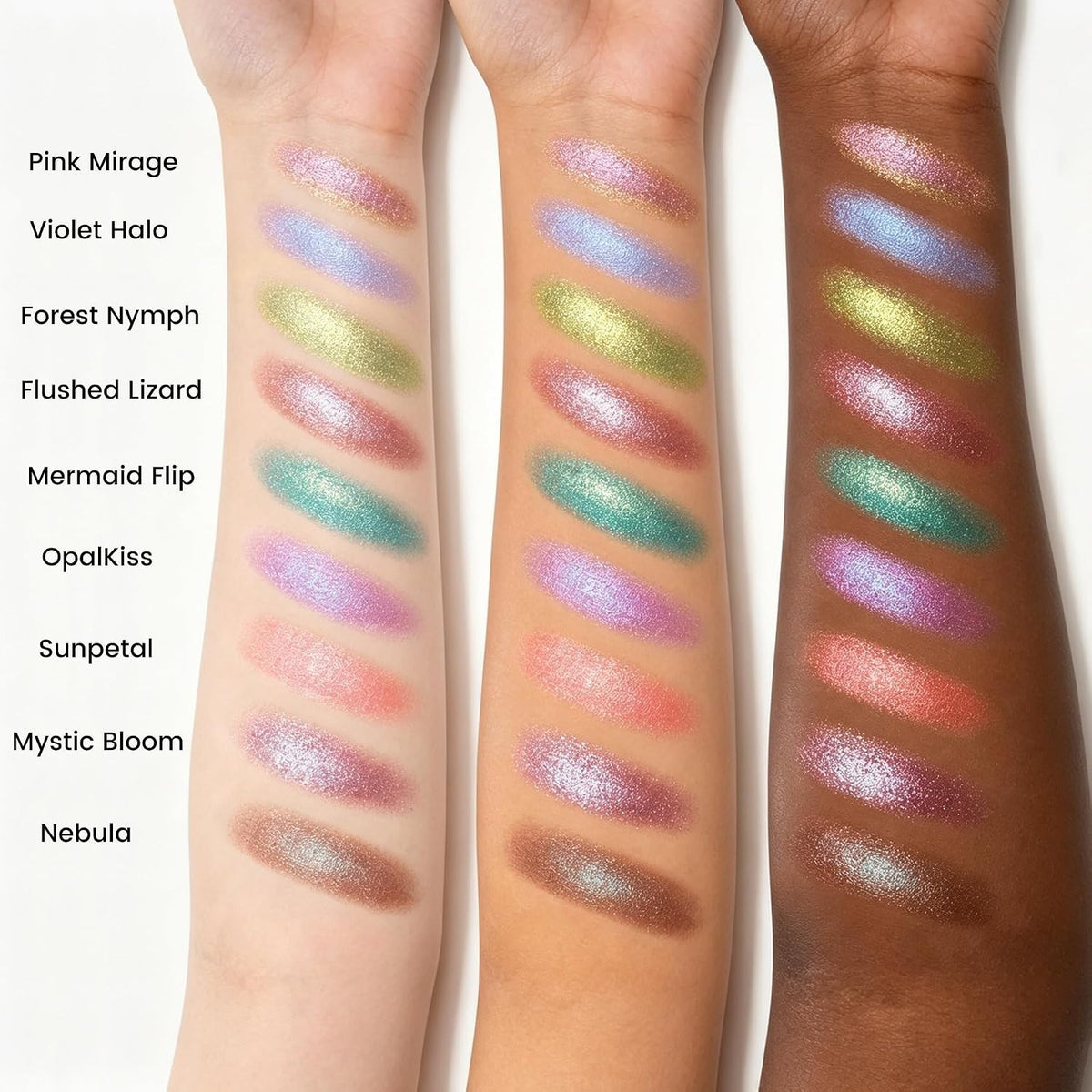 Duochrome Icy Blue to Lilac Pink Eyeshadow - Multidimensional Color Shift, Creamy Texture
