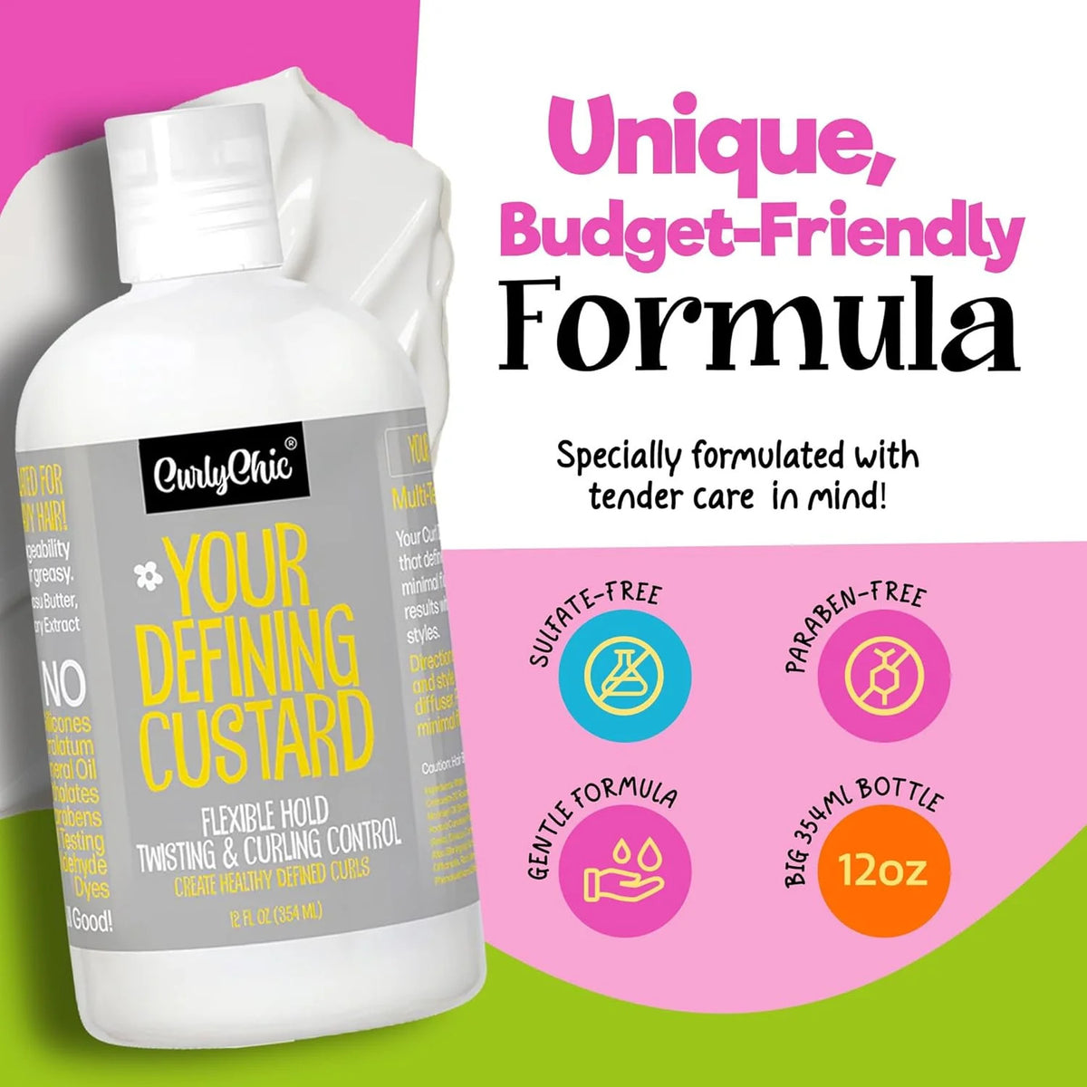 Curl Defining Custard - Flexible Hold & Frizz Control 12oz