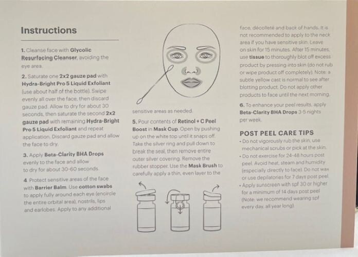 Retinol and Vitamin C Smoothing Peel Kit for Skin Rejuvenation