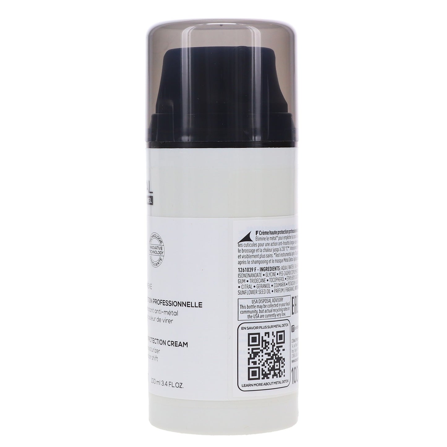 L'Oreal Professionnel Metal Detox High Protection Hair Cream 3.4 oz - Deep Hydrating & Frizz Control