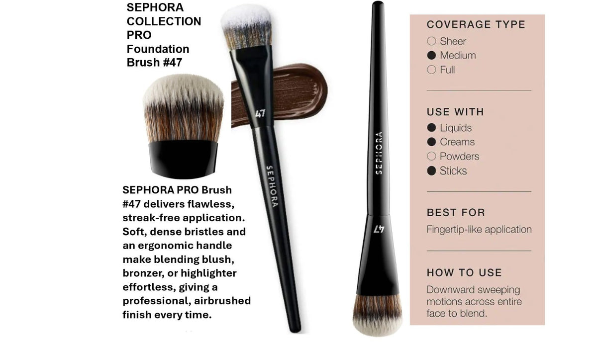 Professional Foundation Brush - Sephora Collection PRO #47 Makeup Tool