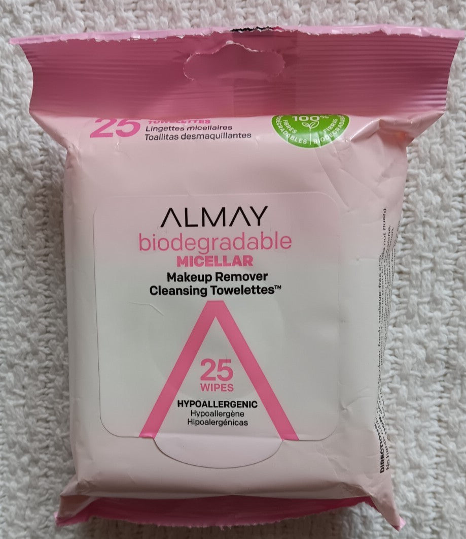 Makeup Remover Cleansing Towelettes Set - Aloe, Cucumber, Green Tea, 4 Packs of 25 Wipes
