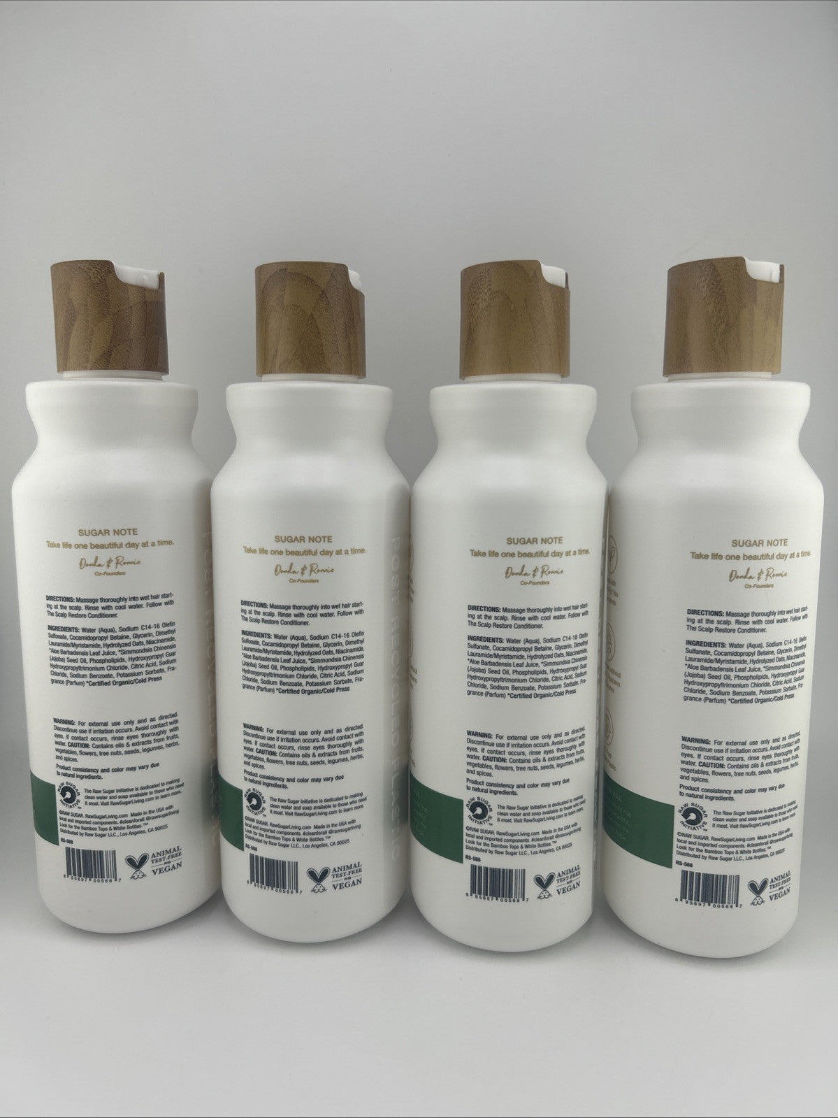 Raw Sugar Scalp Restore Shampoo with Jojoba Aloe Niacinamide 18oz - Pack of 4