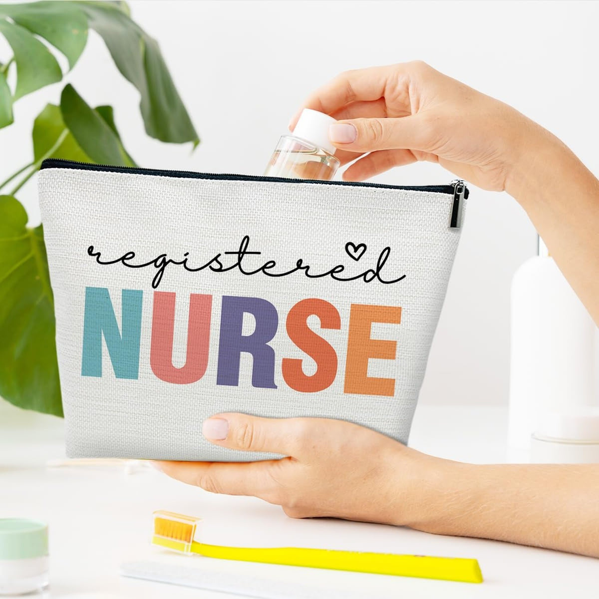 Nurse Makeup Bag - Large Capacity Cosmetic Organizer for Women