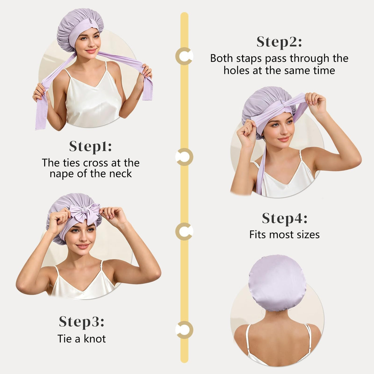 ZIMASILK 100% Mulberry Silk Bonnet for Sleeping Women Long One Size,