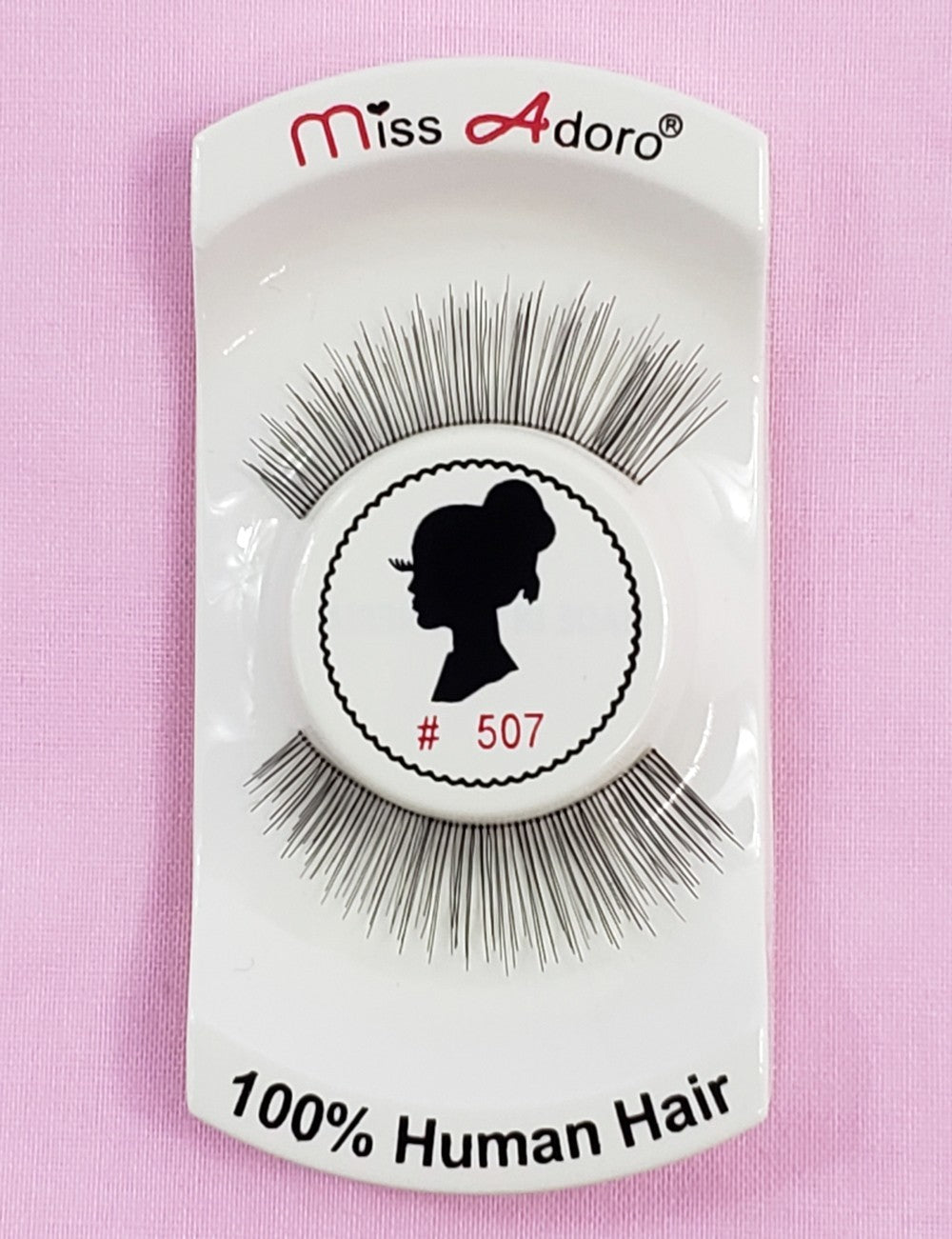 Miss Adoro Fake Eyelashes Style 507 - 12 Pack Human Hair Natural Look