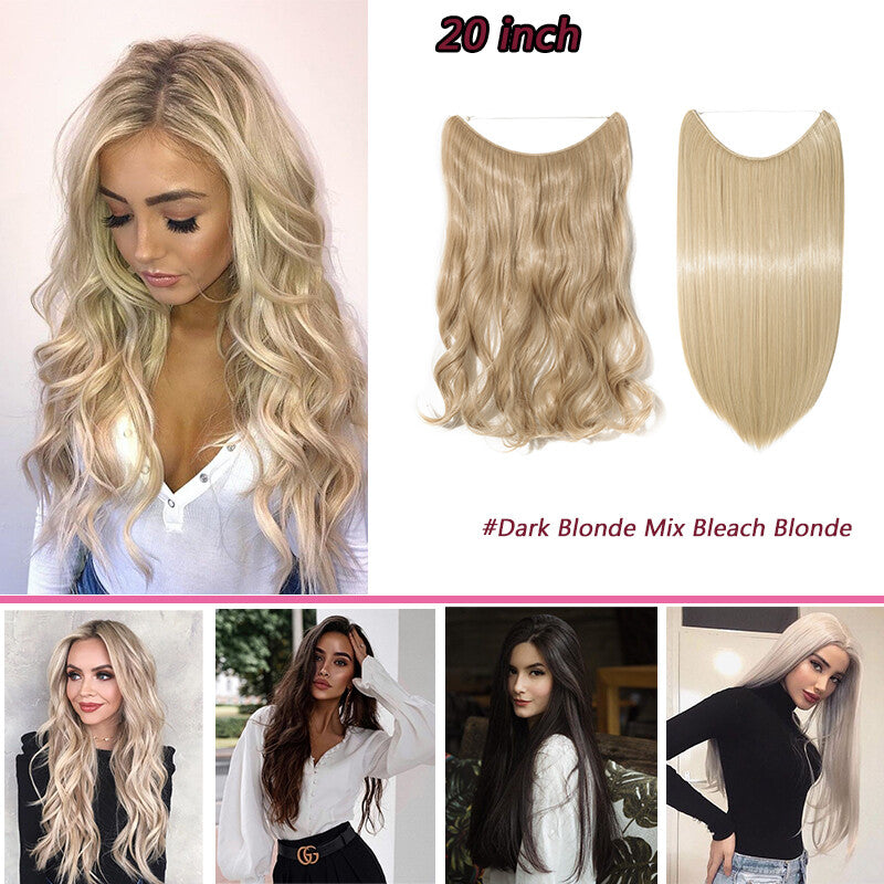 Natural Real Hair Extensions Wire-In Thick Wavy or Straight 20-24 Inch