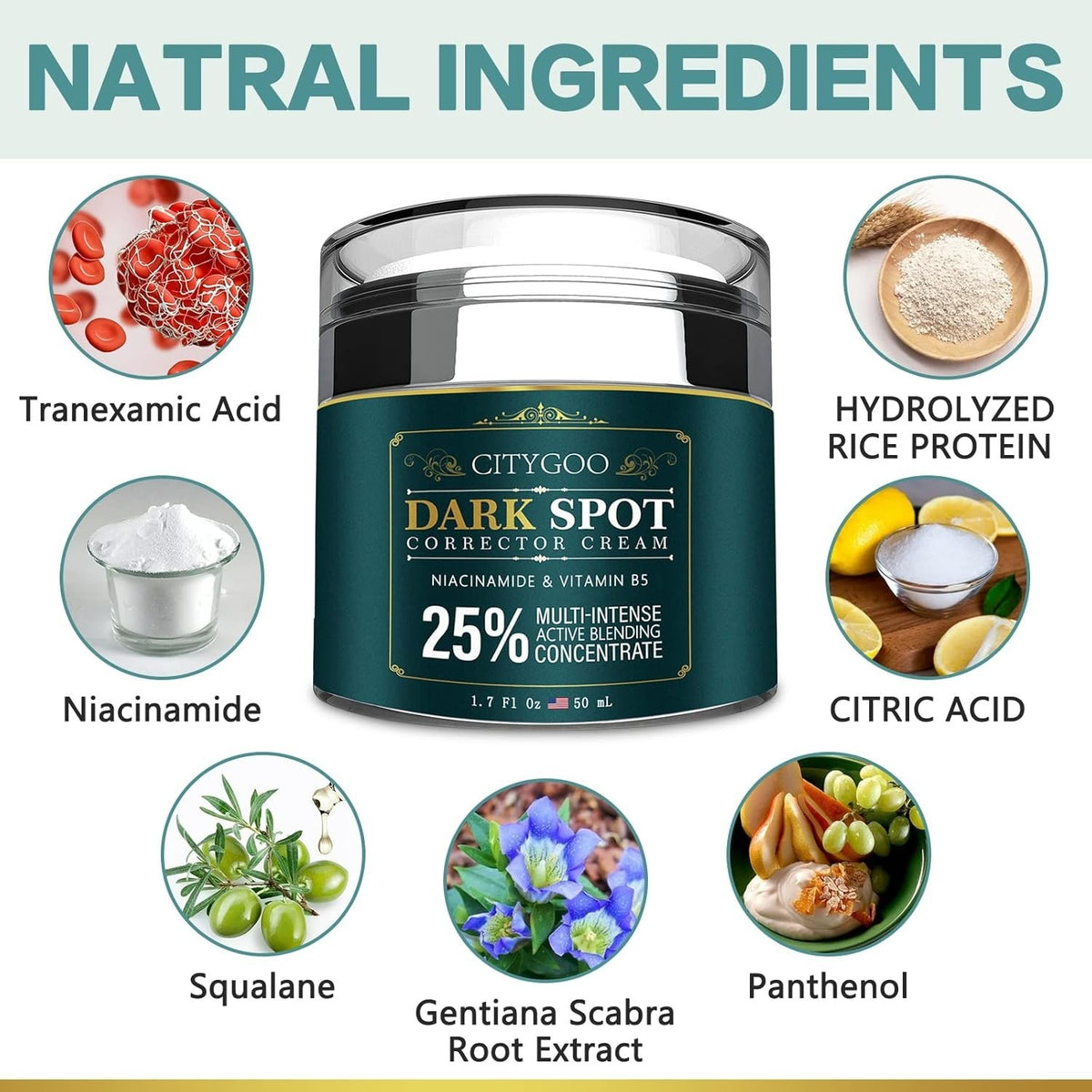 Dark Spot Remover Cream for All Skin Tones - Hydrating & Effective 1.7 FL OZ