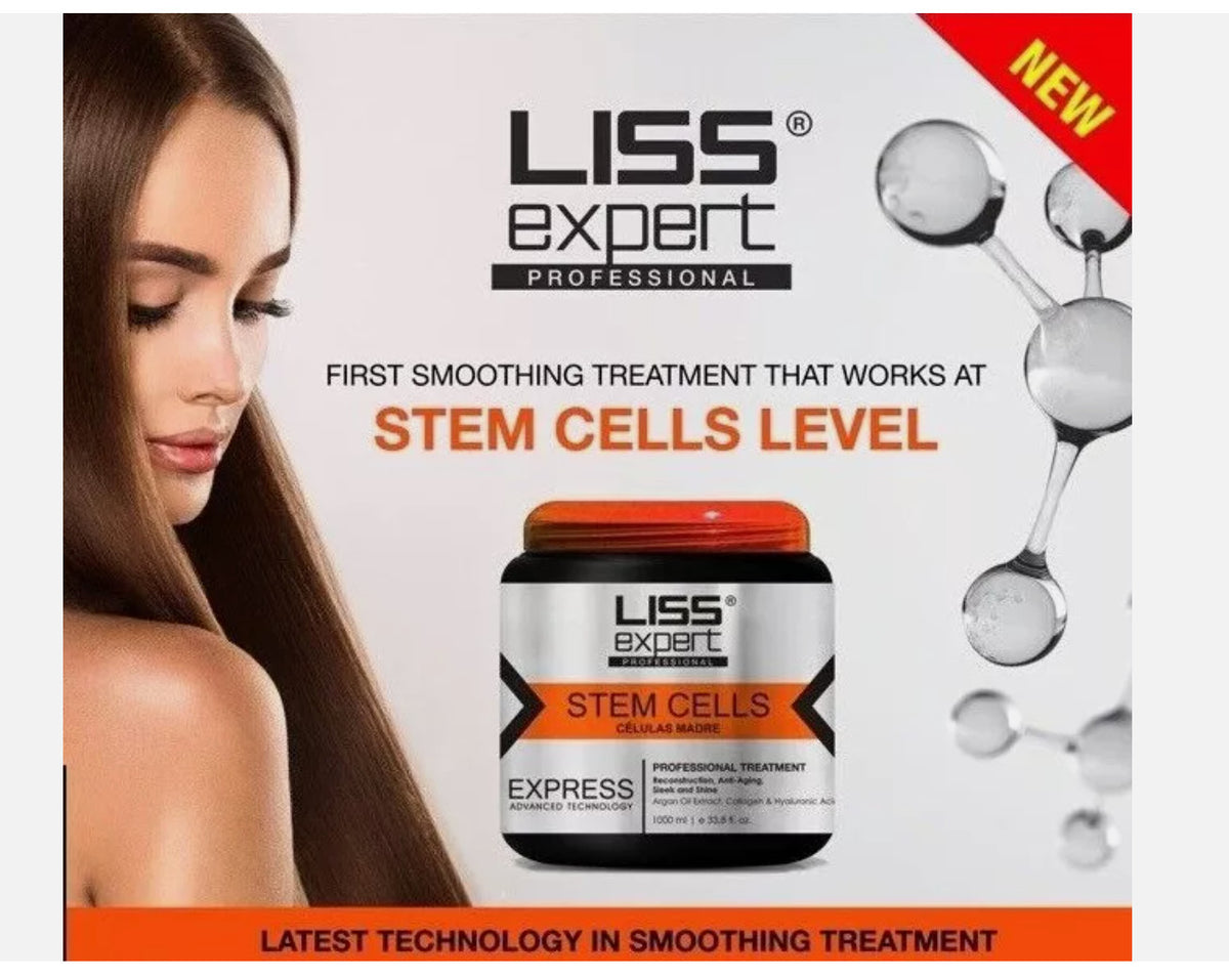Keratin Hair Smoothing Kit with Stem Cells - Professional Treatment for Frizz-Free, Healthy Hair