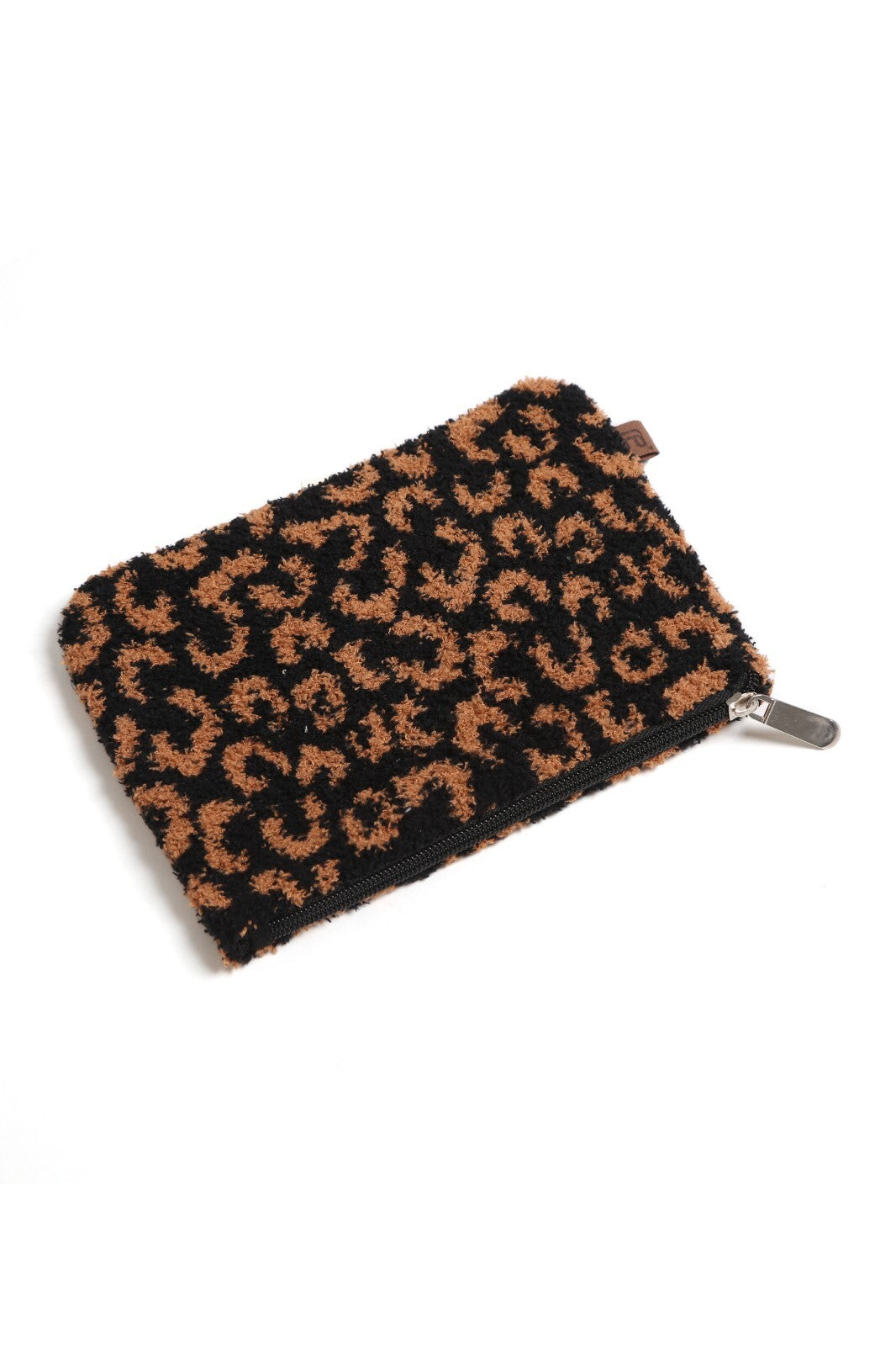 Leopard Pattern Travel Pouch with Zipper Closure - Small Cosmetic & Organizer Bag