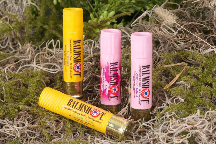 Two Shotgun Shell Lip Balms SPF 15 - Vanilla Mint & Classic Flavors, Natural Oils, Made in USA