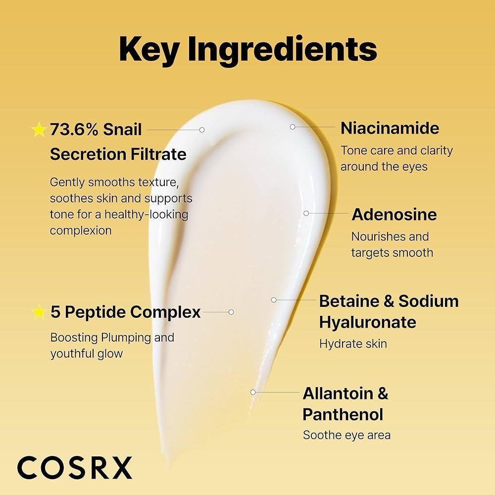 COSRX Snail Mucin Peptide Eye Cream 0.84 fl oz - Anti-Aging Dark Circles