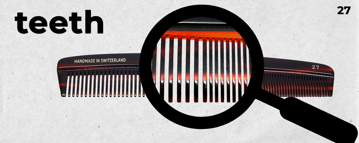 7-Inch Handmade Swiss Cellulose Acetate Comb Tort Brown Wide & Fine Tooth