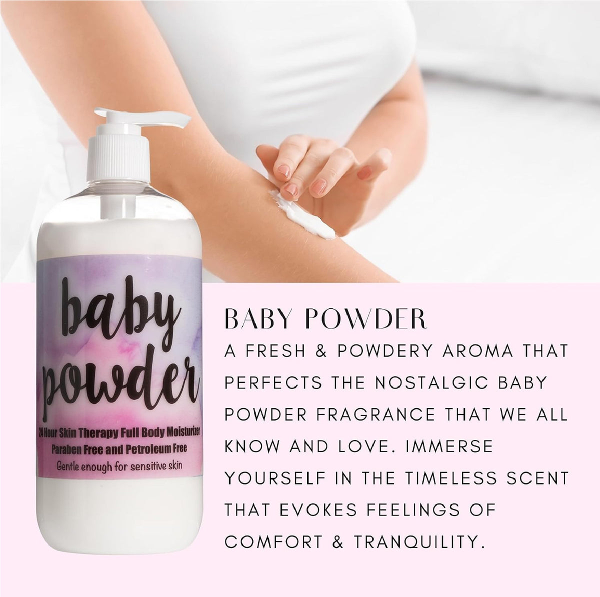 24 Hour Skin Therapy Lotion - Baby Powder, 16 oz