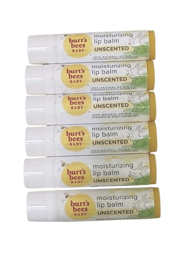 Unscented Baby Lip Balm - Natural Beeswax, 20-Pack