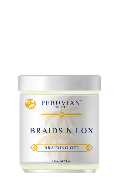 Braids N Lox Extra Hold Braiding Gel with Castor Oil & Vitamin E, 16 fl oz
