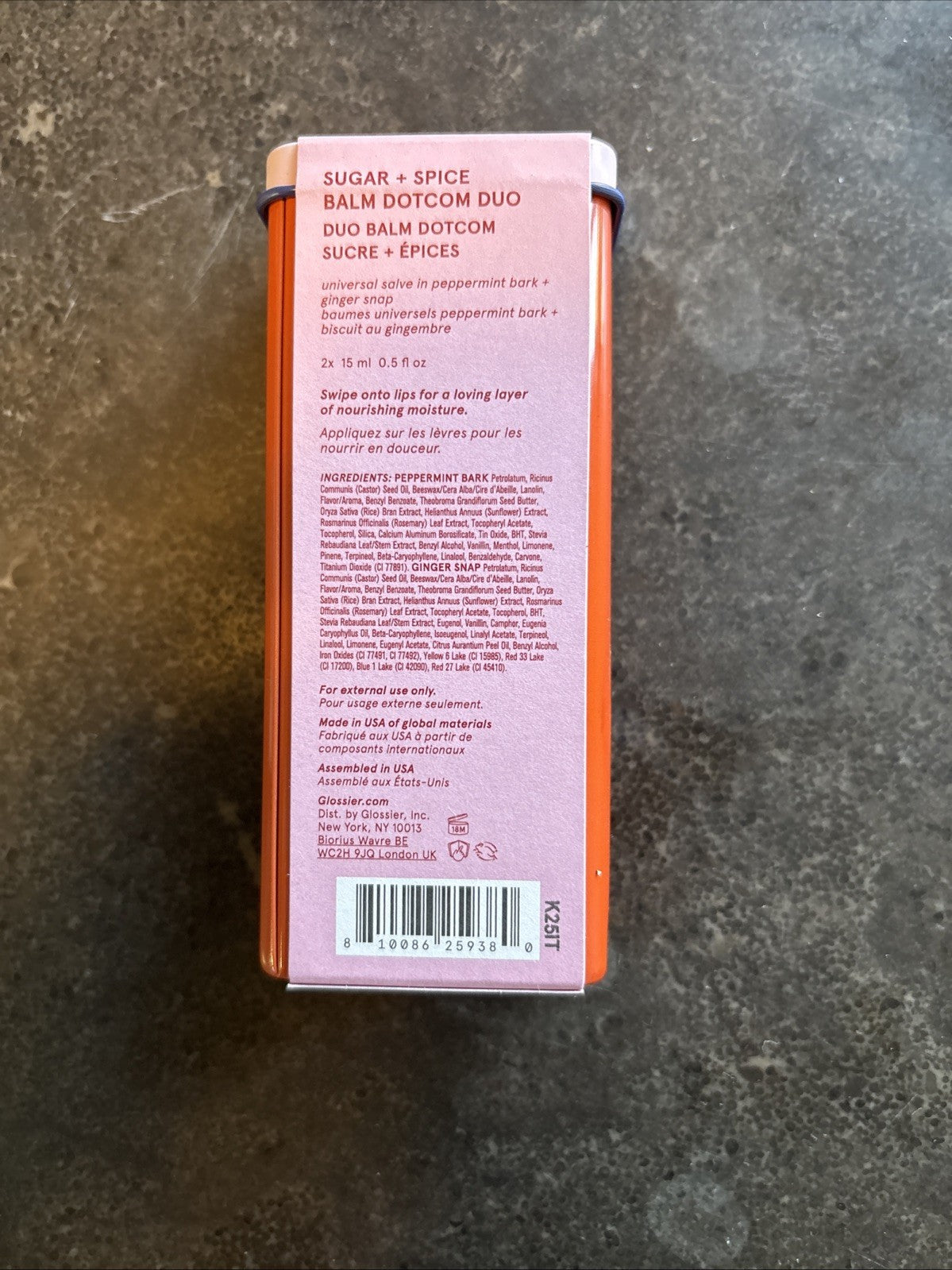Lip Balm Duo Set - Sugar and Spice Flavor for Moisturizing & Gift Giving