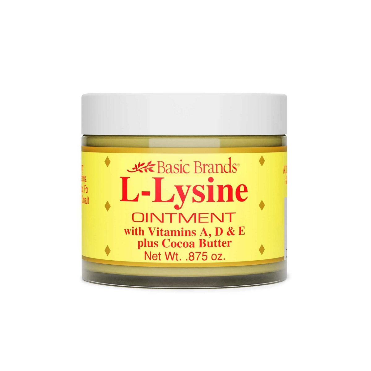L-Lysine Ointment with Vitamins A D E & Cocoa Butter - Cold Sore & Skin Relief, Pack of 2