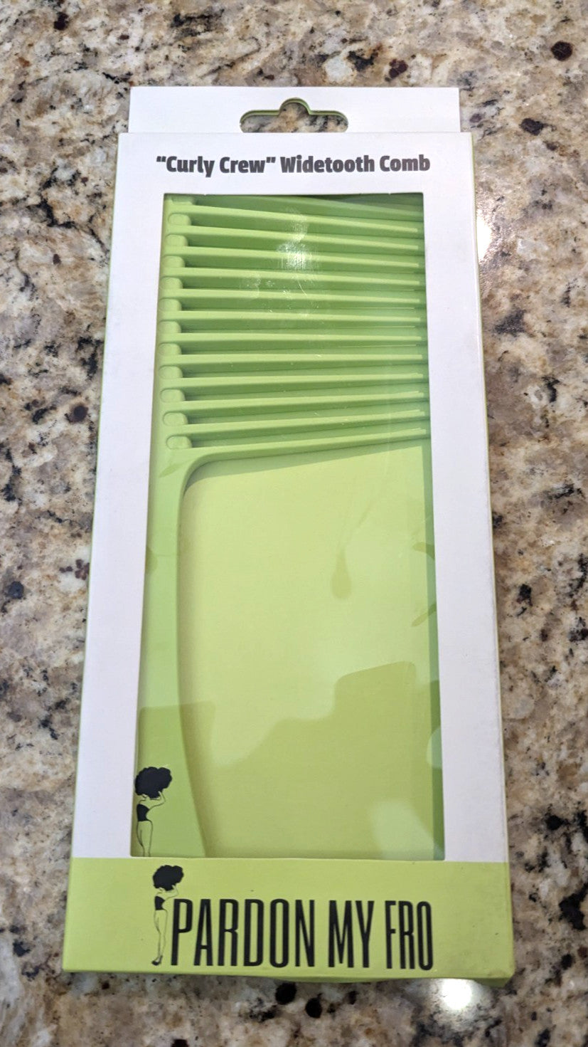 Wide-Tooth Comb for Curly Hair - Green Styling Tool