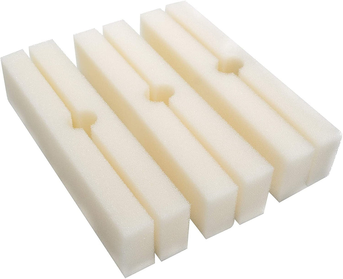 Replacement White Foam Filter Pads for Fluval FX4 FX5 FX6 Aquarium Filters - Pack of 6