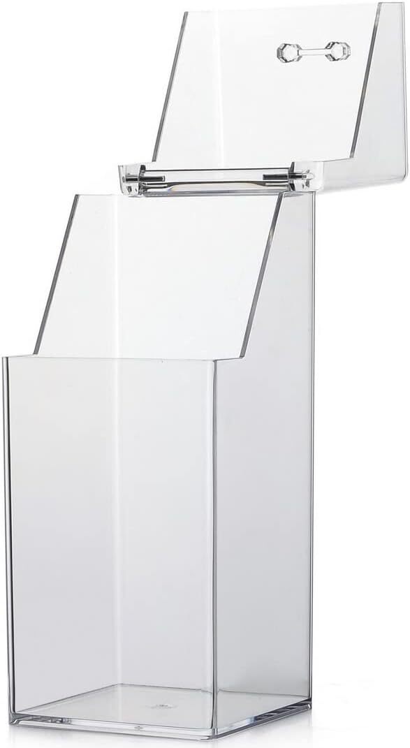 Clear Acrylic Makeup Brush Holder with Lid - Dust-Proof & Space-Saving Organizer
