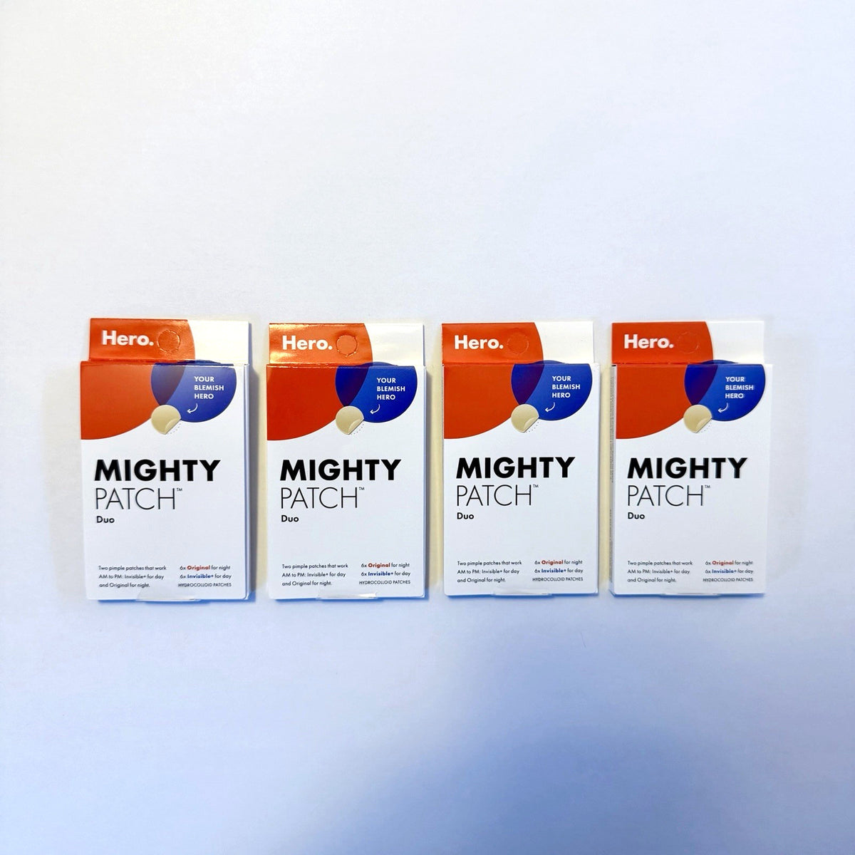 Hero Mighty Patch Duo Pimple Patches Set - 12 Invisible & Original Acne Patches, Pack of 4