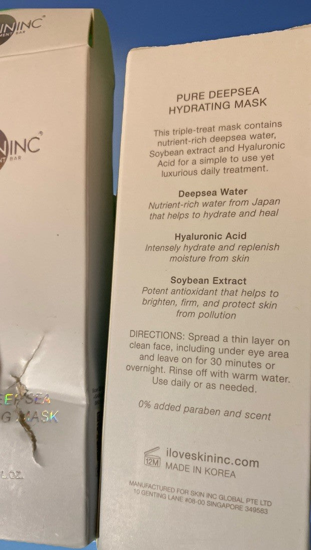 SkinInc Pure Deepsea Hydrating Overnight Mask 30ml