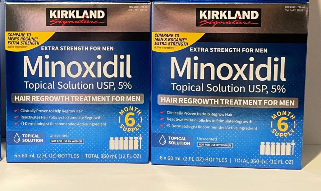 5% Minoxidil Solution for Men Hair Regrowth - 2 Boxes