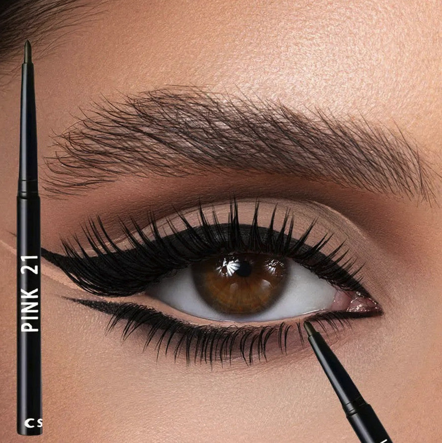 Waterproof Black Eyeliner Pencil Set - Long-Lasting Smudge-Proof Makeup Kit