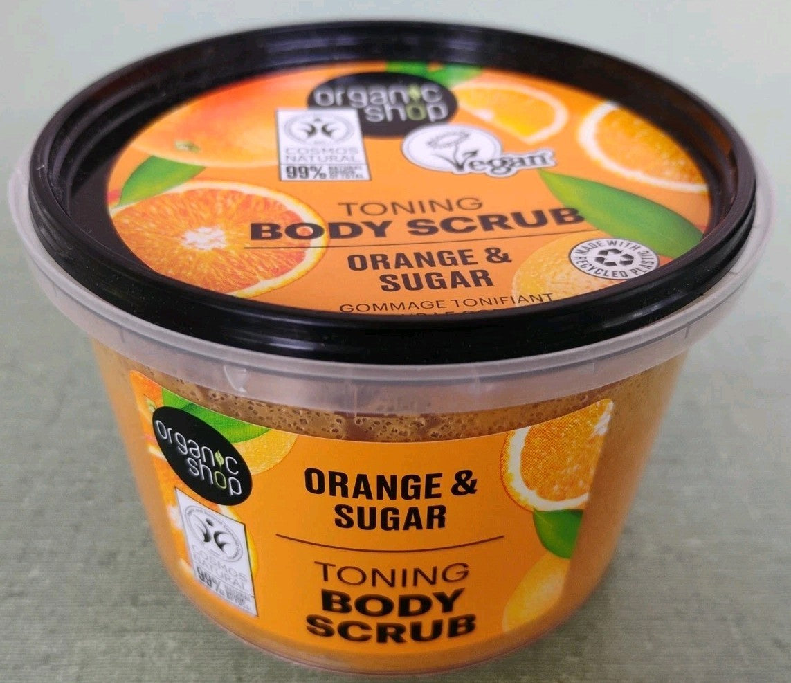 Organic Shop Toning Body Scrub Orange Sugar 250ml 8.5oz Exp 04/2028