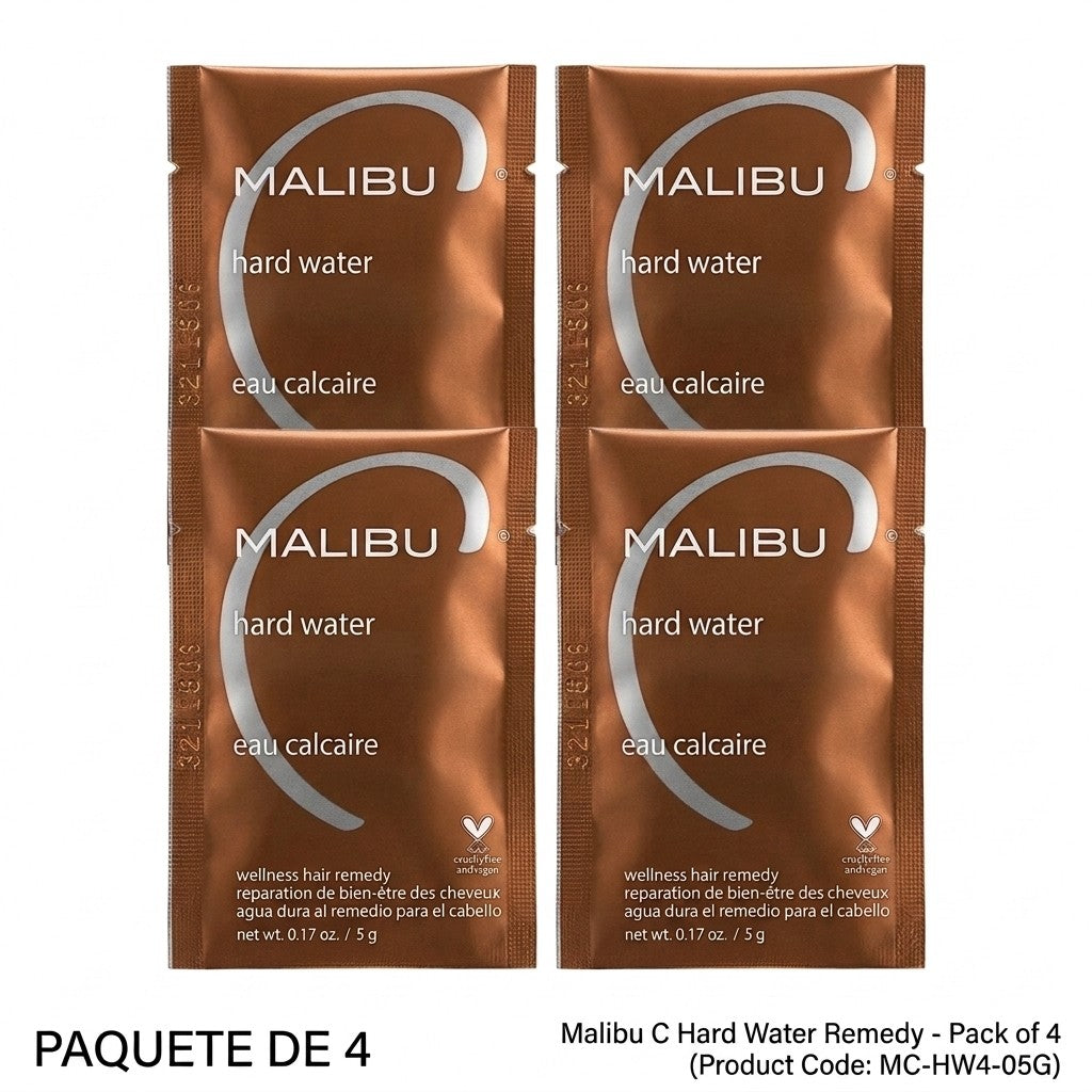 Hard Water Hair Treatment - Mineral Removal & Detoxifying Hair Mask Pack - 4 Pack