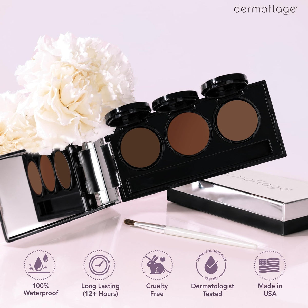Dark Color Correcting Concealer Palette Waterproof Full Coverage Face Makeup