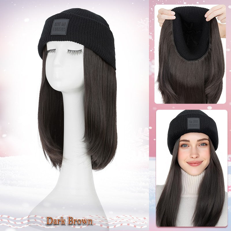 Adjustable Baseball Cap Wig with Hair Piece - Short Long Synthetic Hair