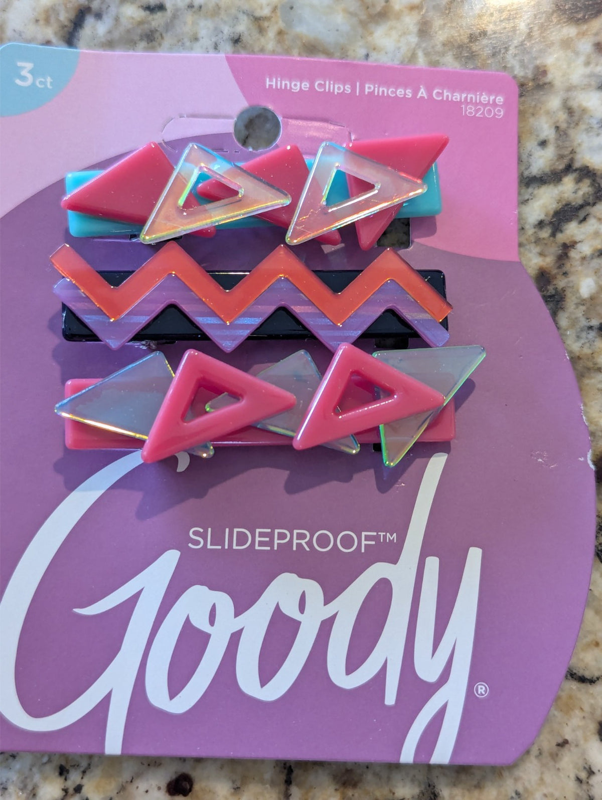 Goody 90s Slideproof 3" Hair Snap Clips Nostalgia Pain-Free 3 ct x 2