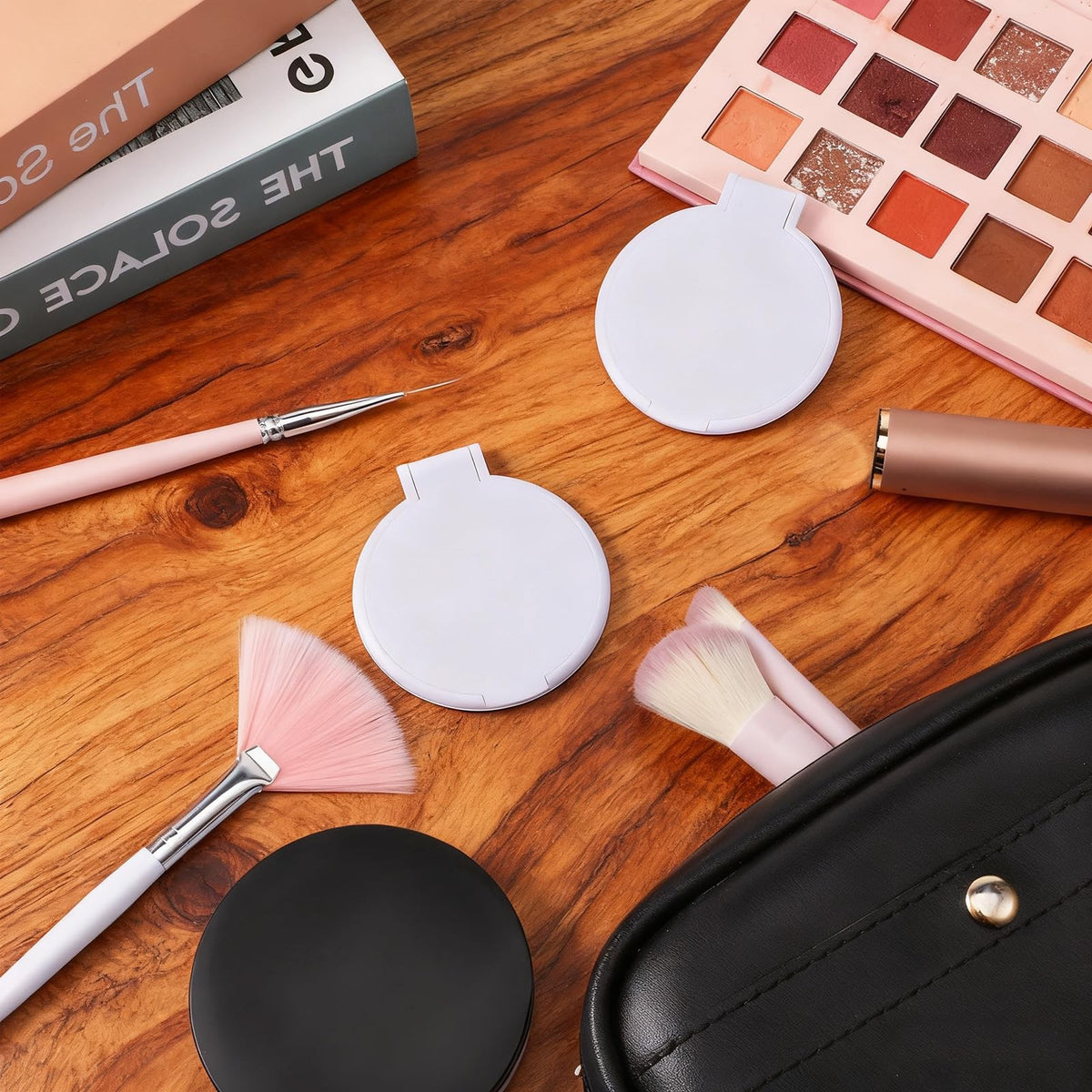80 Pack Mini Foldable Pocket Mirrors for Travel & Makeup Touch-Ups