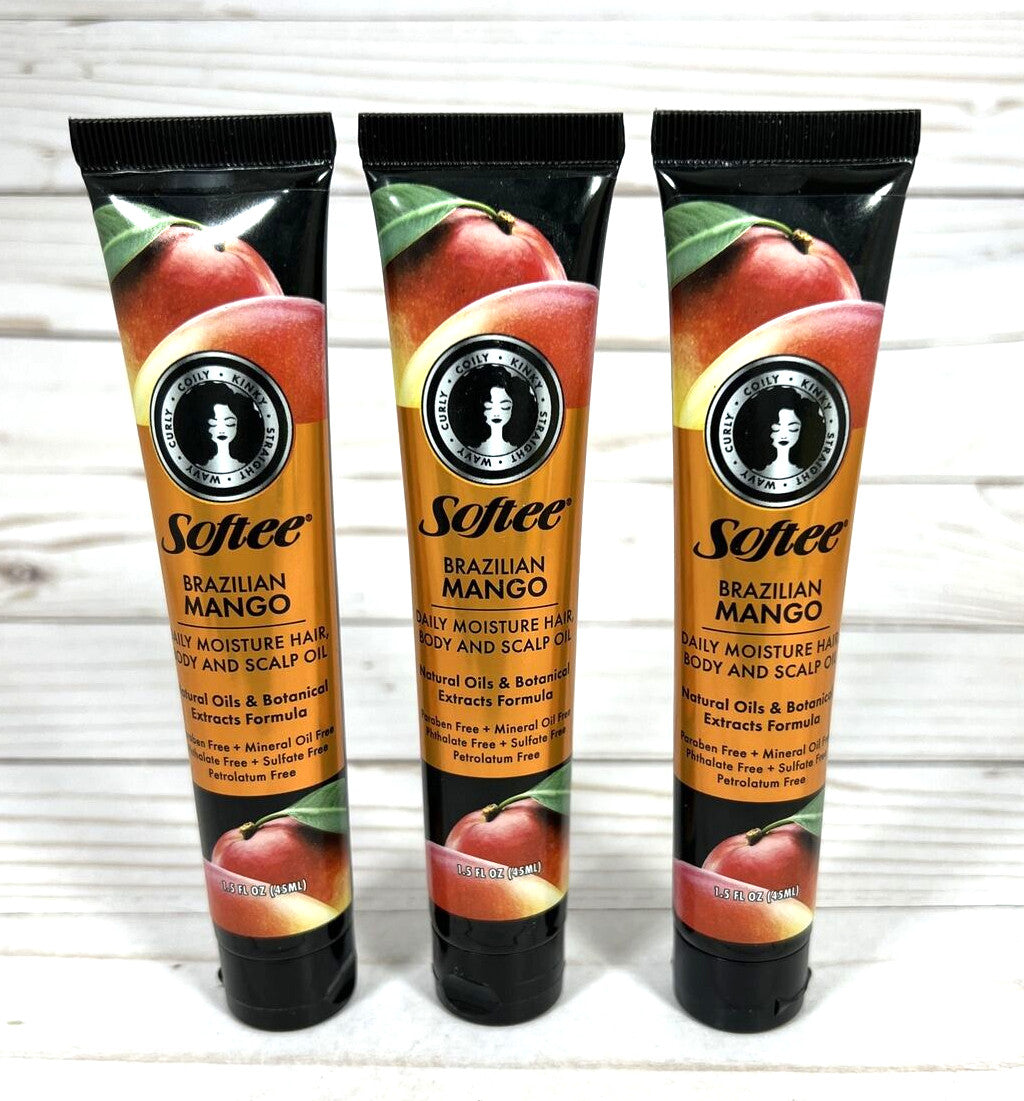 Brazilian Mango Moisturizing Hair & Body Oil Set - 3 Pack, 1.5oz Each