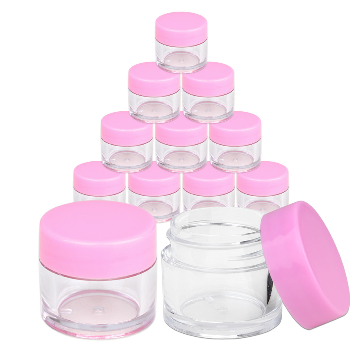 Double-Wall Leak-Proof Acrylic Sample Jars - 7g/7ml, Reusable Storage Containers
